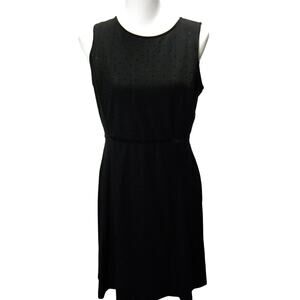 Talbots Women's Black Polka Dot Sleeveless Short Dress Stretch‎ Travel Size 8P